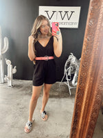 Load image into Gallery viewer, The Rhome Romper in Black
