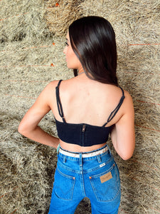 The Wrangler Blackopedia Denim Bandana Top
