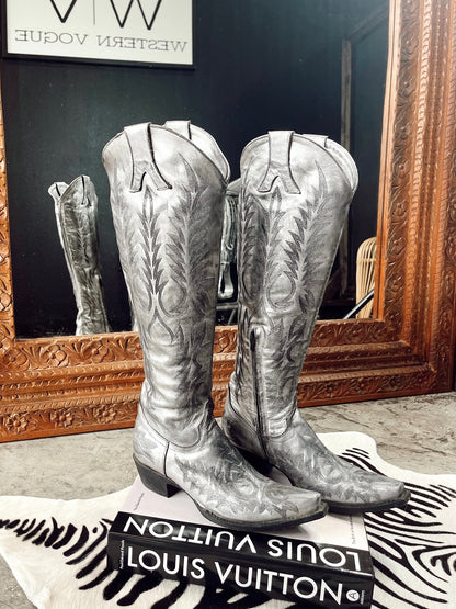 The Old Gringo Mayra Ver Boots in Silver