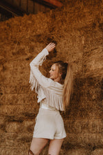 Load image into Gallery viewer, The Randa Cropped Blazer Set in Ivory
