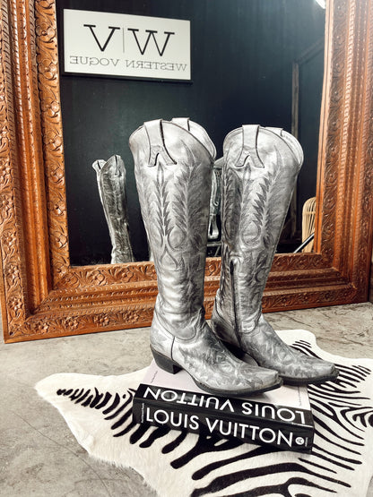 The Old Gringo Mayra Ver Boots in Silver