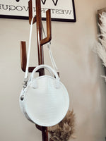Load image into Gallery viewer, The Double J White Gator Circle Tote
