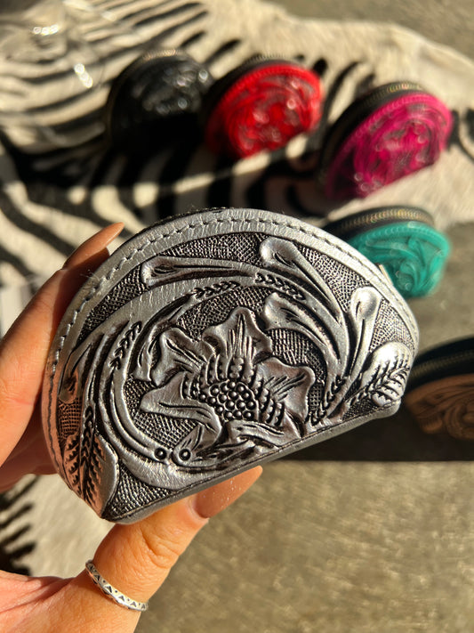 Mini Coin Purse FUCHSIA + SILVER