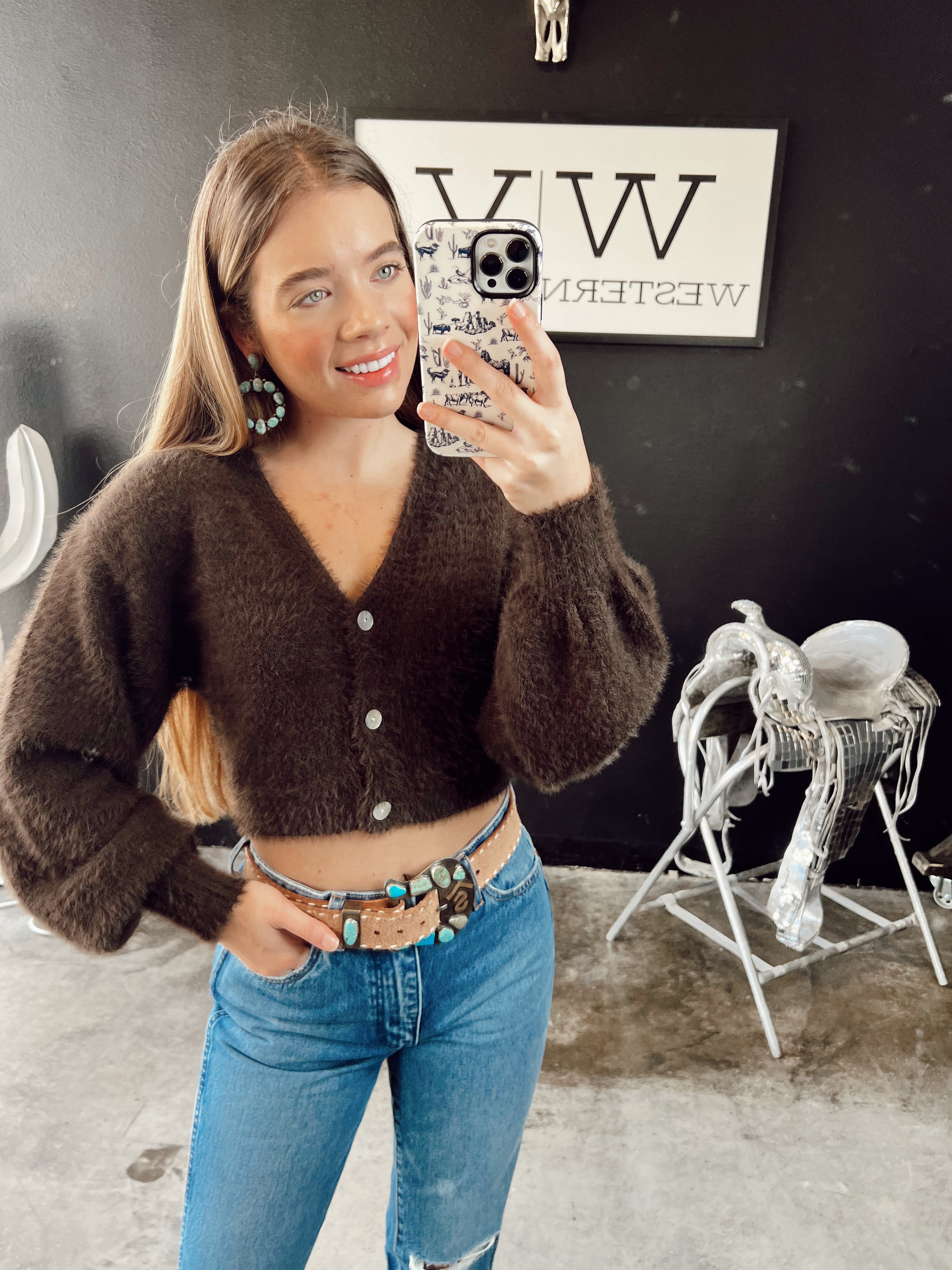 The Lizzie Sweater in Chocolate
